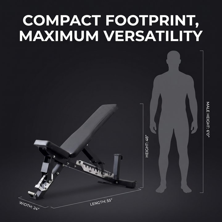 Adjustable Weight Bench Multi-Angle Incline Decline Flat Bench Press Home Gym Strength Training Workout Bench Commercial Grade Fitness Bench for Full Body Exercise
