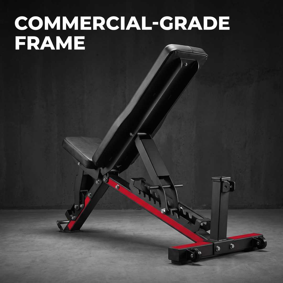 Adjustable Weight Bench Multi-Angle Incline Decline Flat Bench Press Home Gym Strength Training Workout Bench Commercial Grade Fitness Bench for Full Body Exercise