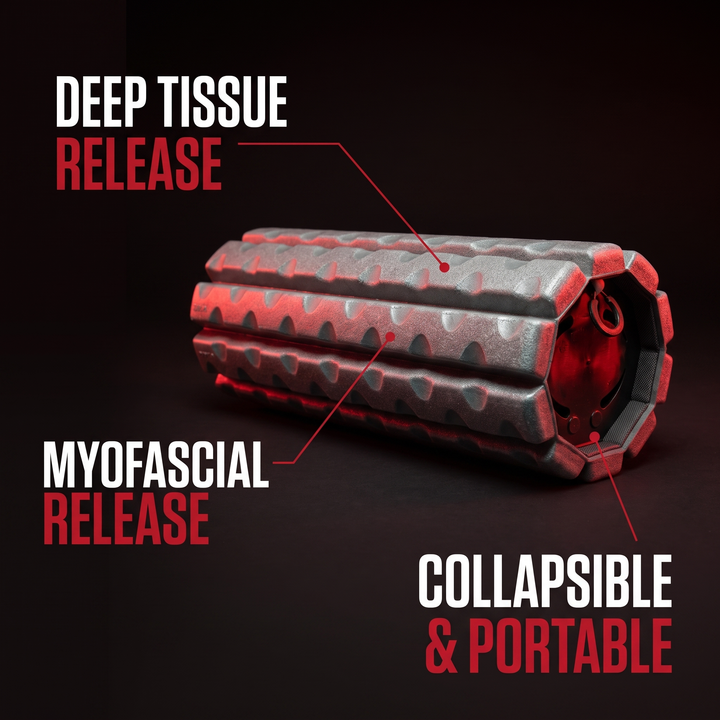 Collapsible Foam Roller Travel Muscle Recovery Roller Back Massager Deep Tissue Massage Roller Portable Foam Roller for Pain Relief Home Gym Workout