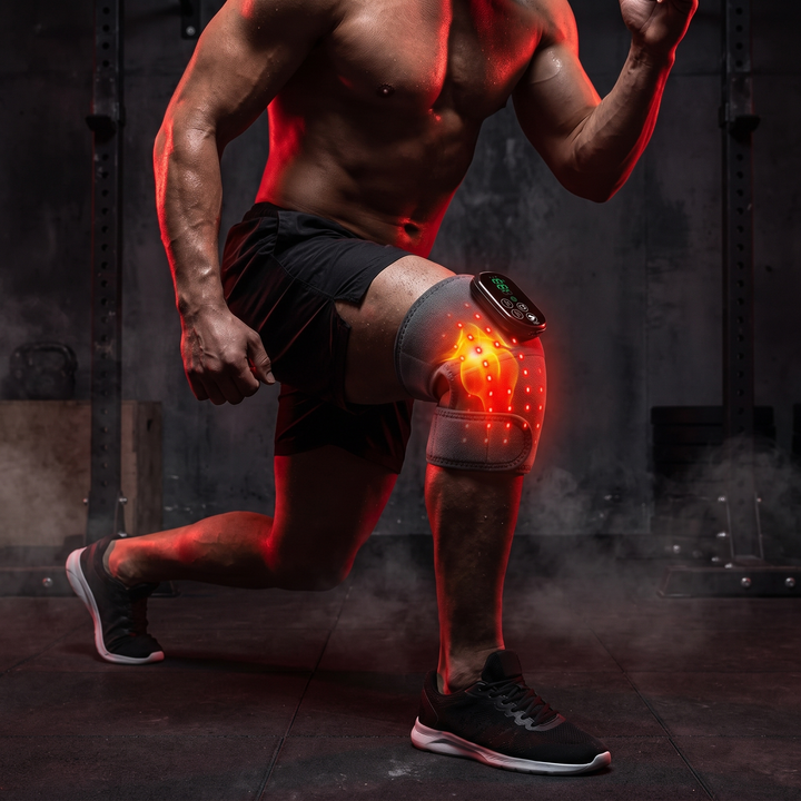 Cordless Heated Knee Wrap with Red Light Therapy 4 Temperature Settings Timer USB-C Rechargeable 5000mAh Knee Brace for Shoulder Elbow Home Use Recovery