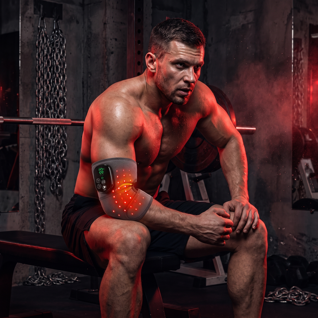 Cordless Heated Knee Wrap with Red Light Therapy 4 Temperature Settings Timer USB-C Rechargeable 5000mAh Knee Brace for Shoulder Elbow Home Use Recovery