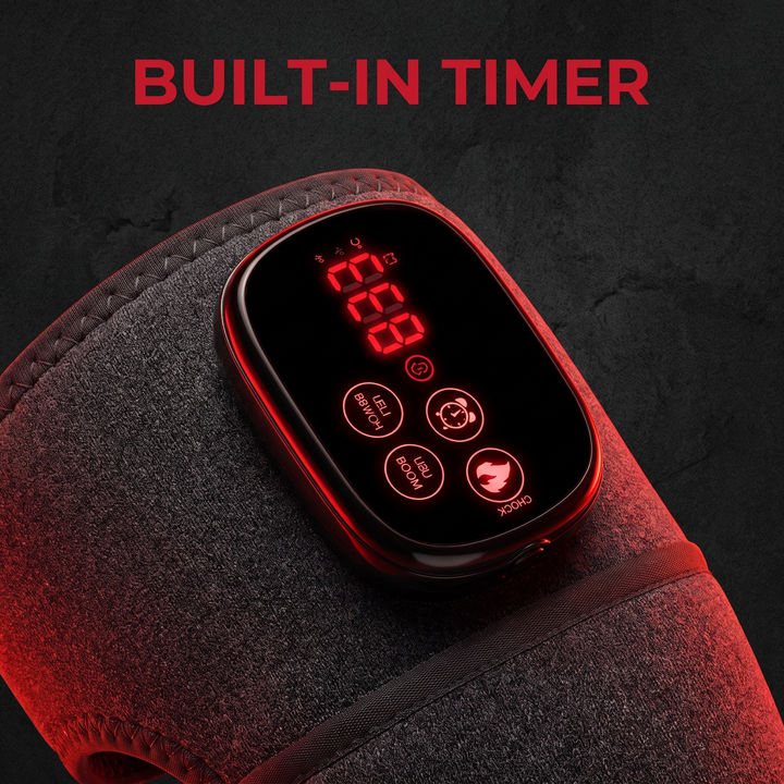 Cordless Heated Knee Wrap with Red Light Therapy 4 Temperature Settings Timer USB-C Rechargeable 5000mAh Knee Brace for Shoulder Elbow Home Use Recovery