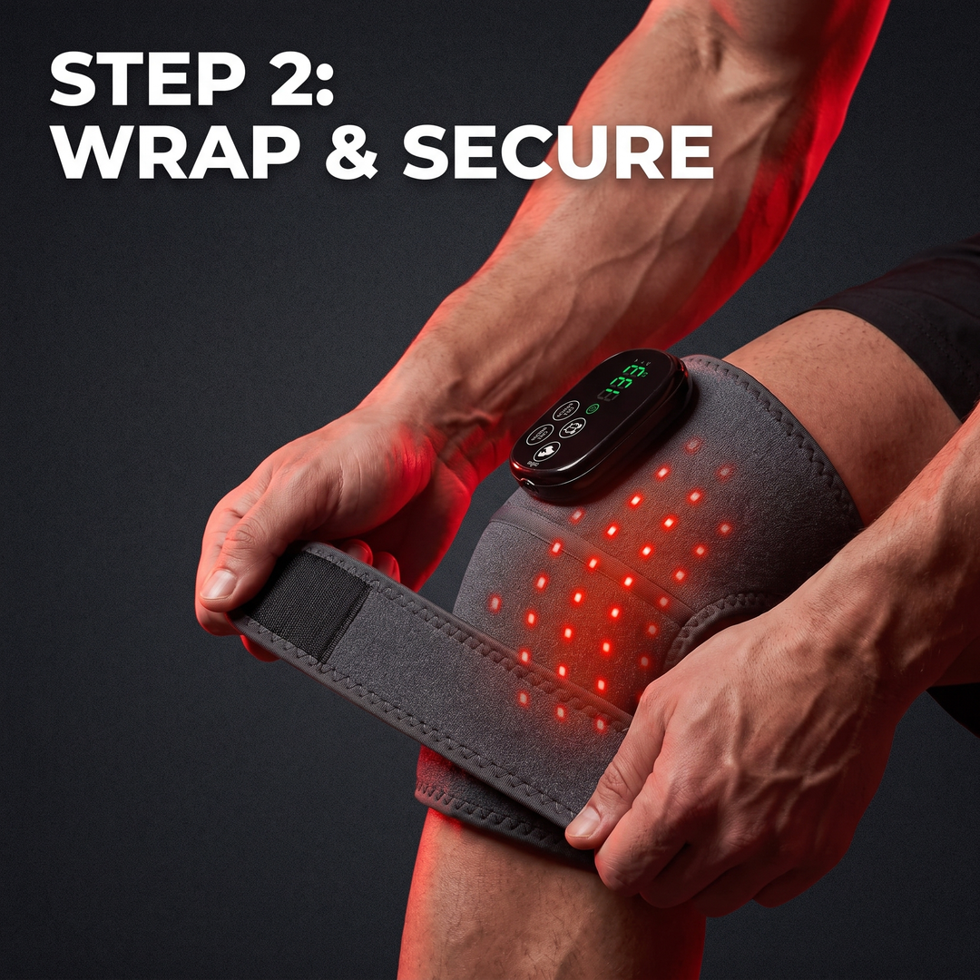 Cordless Heated Knee Wrap with Red Light Therapy 4 Temperature Settings Timer USB-C Rechargeable 5000mAh Knee Brace for Shoulder Elbow Home Use Recovery