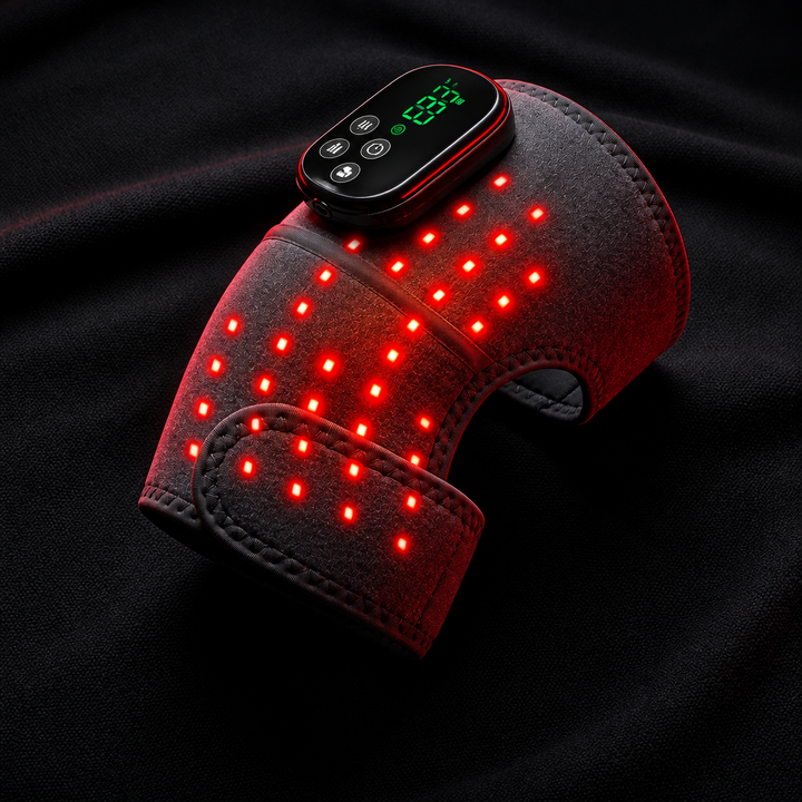 Cordless Heated Knee Wrap with Red Light Therapy 4 Temperature Settings Timer USB-C Rechargeable 5000mAh Knee Brace for Shoulder Elbow Home Use Recovery