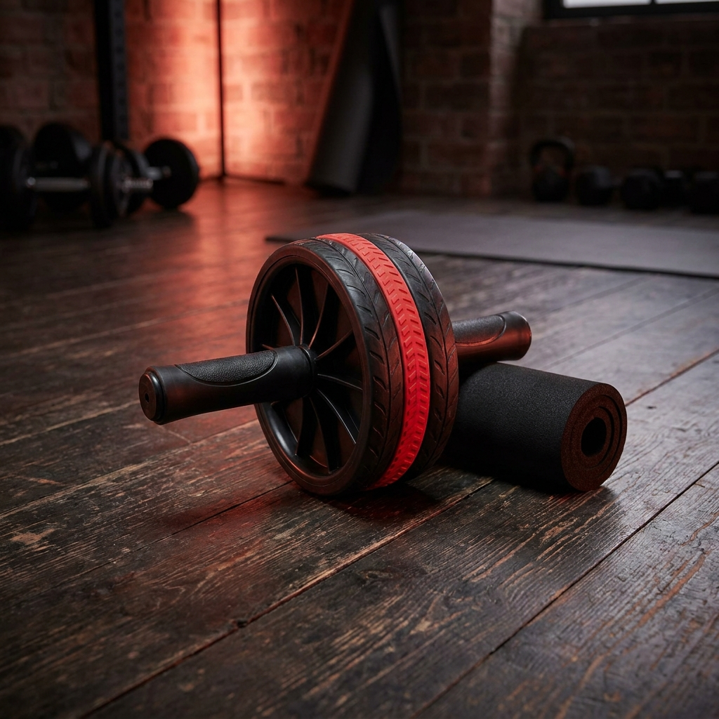 Dual-Wheel Ab Roller with Non-Slip Handles for Core Training