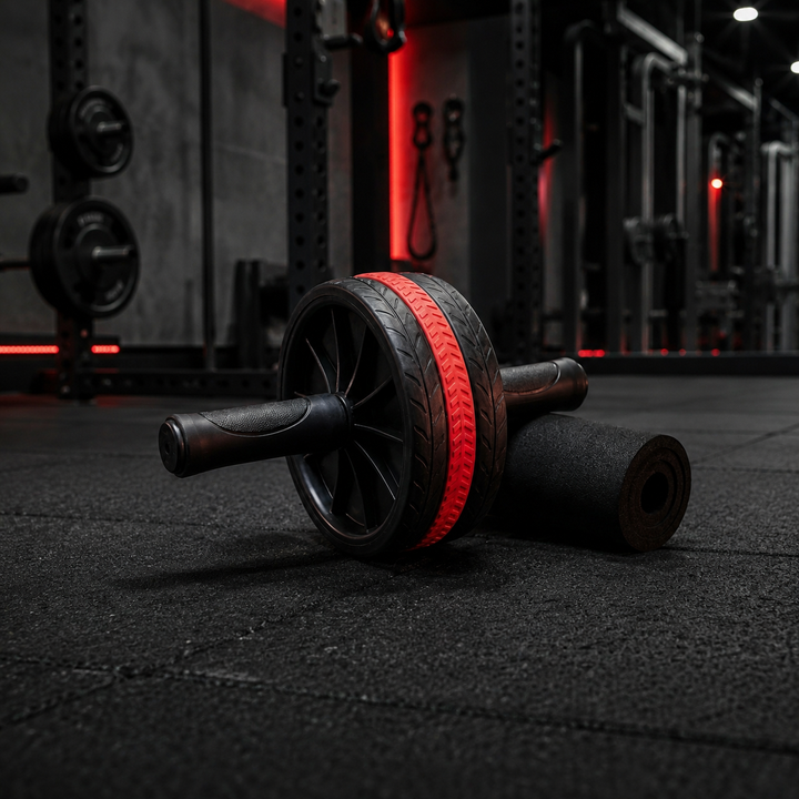 Dual-Wheel Ab Roller with Non-Slip Handles for Core Training