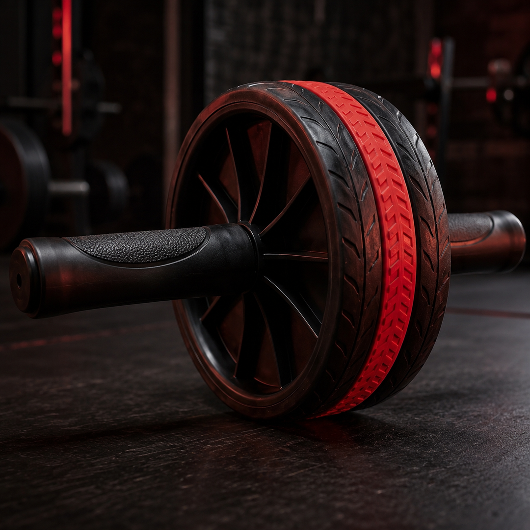 Dual-Wheel Ab Roller with Non-Slip Handles for Core Training