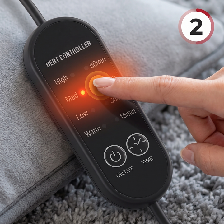 Electric Foot Heating Pad Adjustable Heat Settings Foot Warmer Mat 4 Heat Levels 4 Timers Fast Heating for Bed Office Home Winter Use