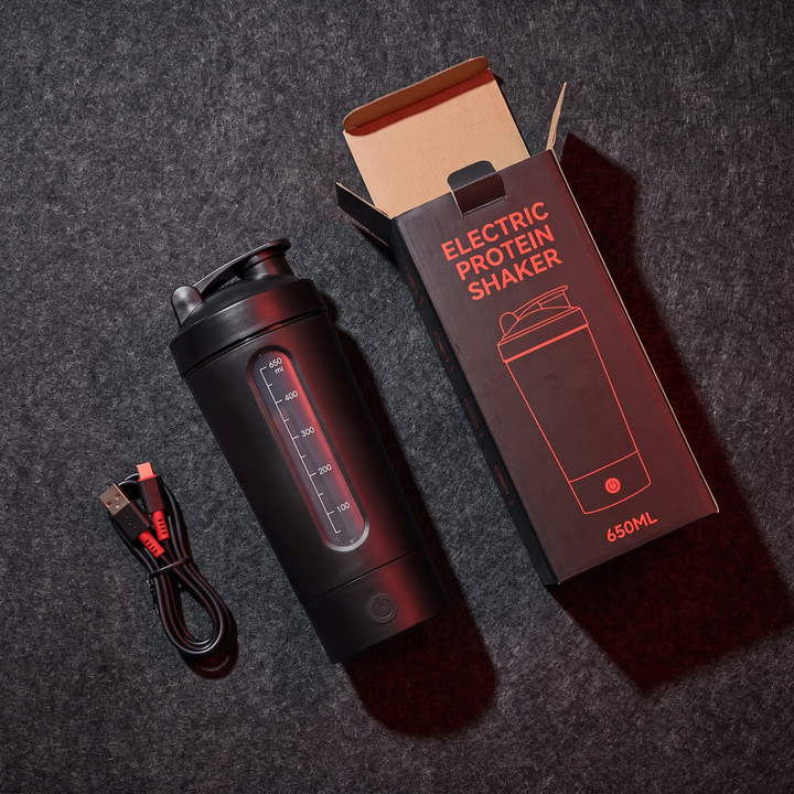 Electric Protein Shaker Bottle 650ml Automatic Mixing Cup Blender Bottle for Gym Fitness Workout Protein Powder Smoothie Milk Coffee Home Outdoor Use