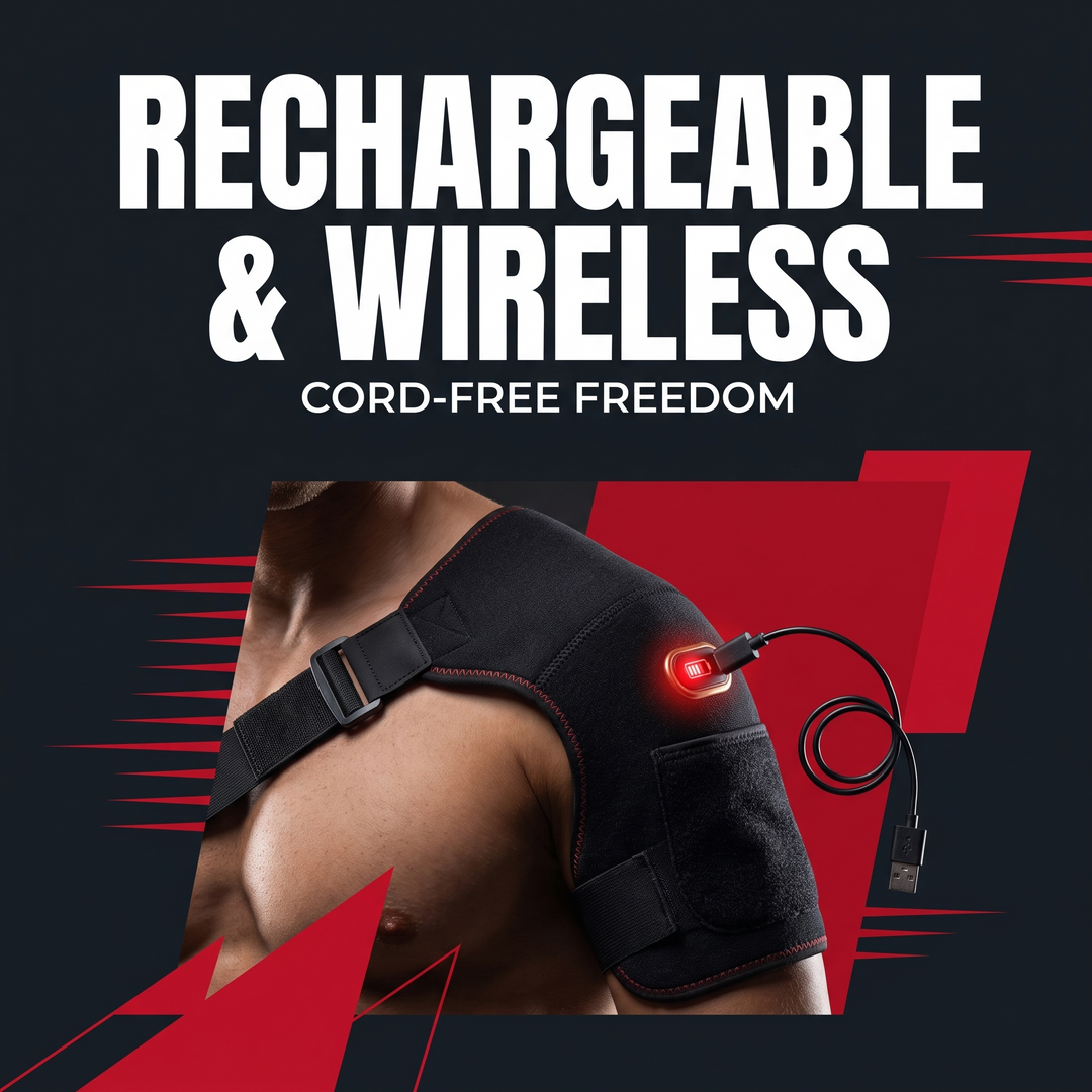 Electric Shoulder Massager Heating Vibration Massage Belt Shoulder Brace Wrap Pad Rechargeable Wireless Relief Support for Home Use