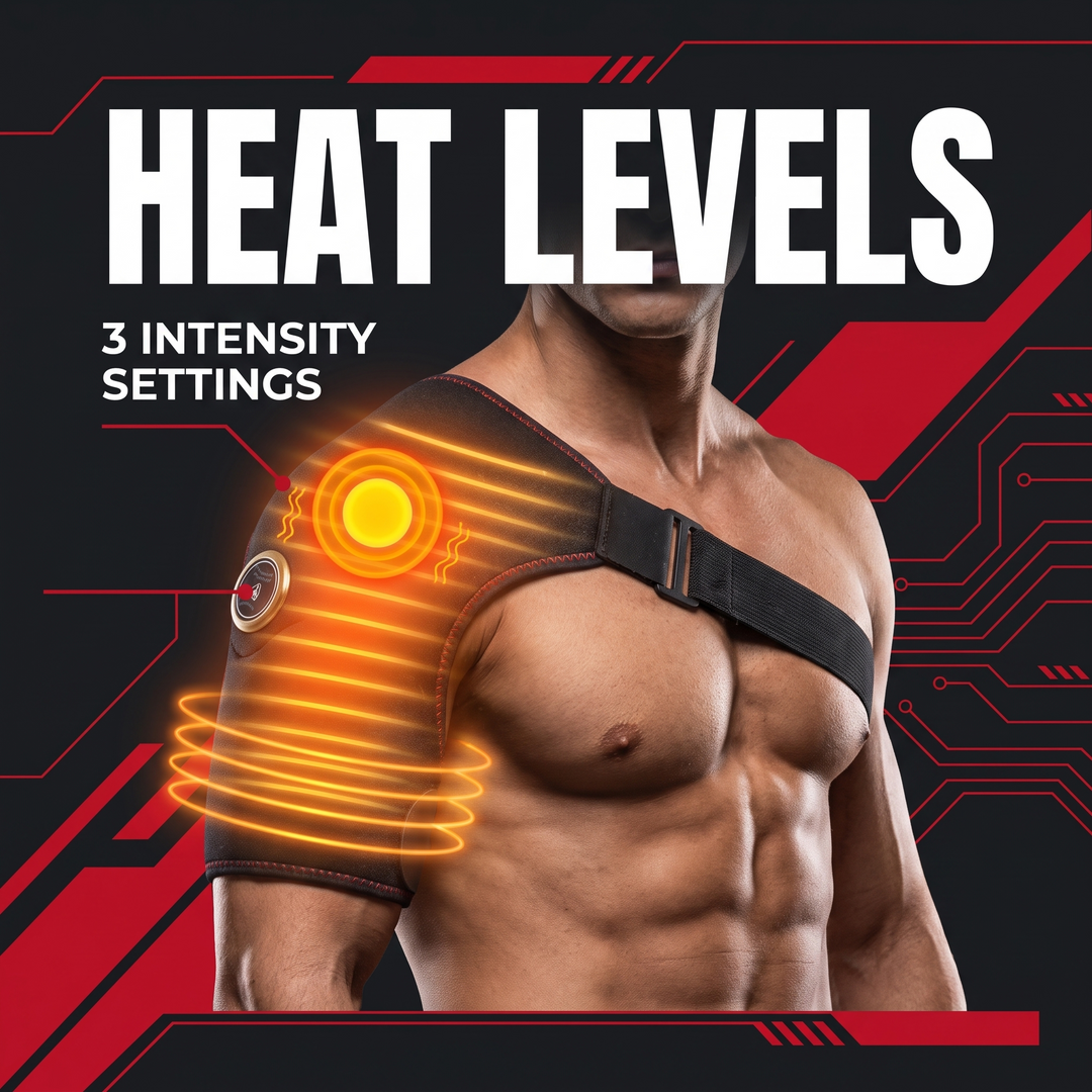 Electric Shoulder Massager Heating Vibration Massage Belt Shoulder Brace Wrap Pad Rechargeable Wireless Relief Support for Home Use