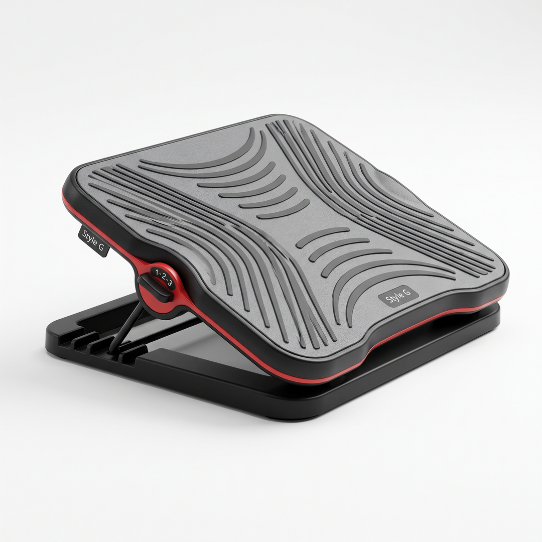 Ergonomic Adjustable Under Desk Foot Rest 2-in-1 Footrest for Home Office Chair Support Lumbar Back Knee Comfort Posture Aid