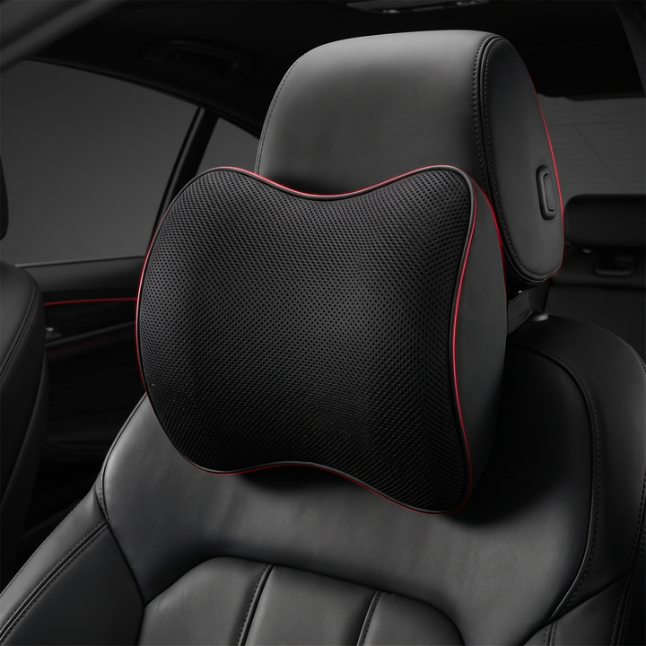 Ergonomic Car Neck Pillow Memory Foam Headrest Cushion Lumbar Back Support Breathable Seat Pillow Stress Relief Travel Cushion