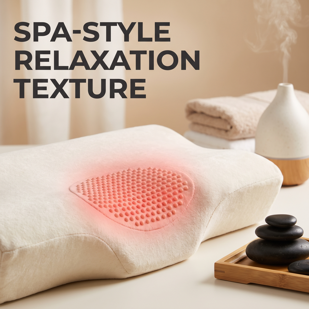 Ergonomic Cervical Neck Pillow Orthopedic Support Pillow for Sleeping Soybean Fiber SPA Massage Pillow Neck Pain Relief Home Use
