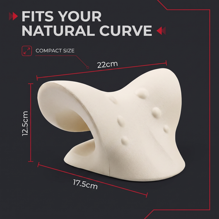 Ergonomic Cervical Neck Stretcher Spine Alignment Pillow Shoulder Relaxer Neck Massager Cervical Traction Device for Neck Pain Relief Posture Support Home Use