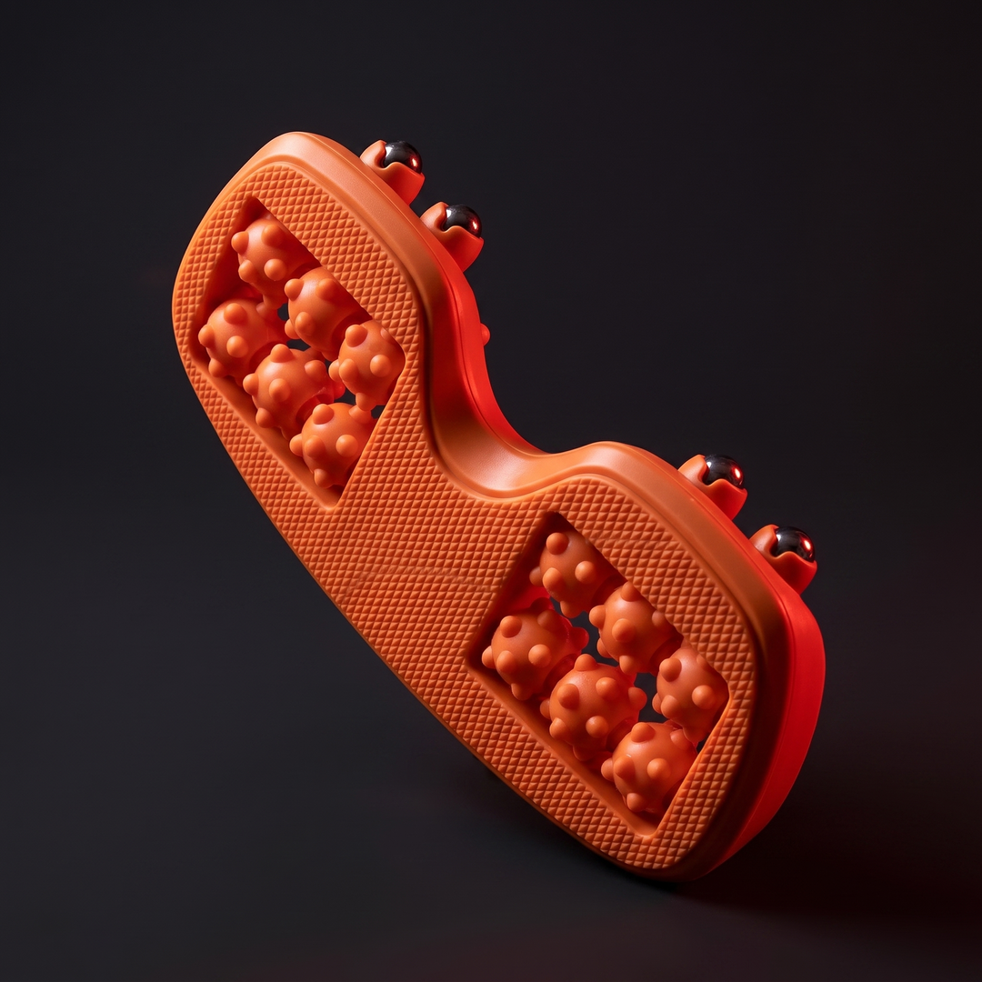 Ergonomic Foot Massage Roller Plantar Fasciitis Arch Heel Pain Relief Tool Finger Pressure Acupressure Foot Roller for Muscle Soreness Recovery Home Use