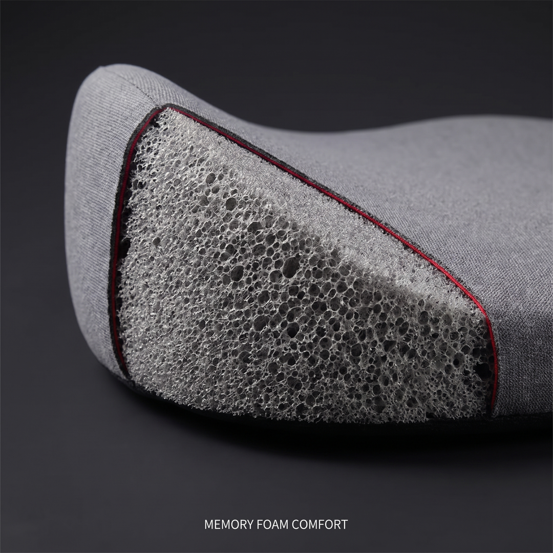 Ergonomic Lumbar Support Seat Cushion with Memory Foam Backrest Pad for Office Chair Car Seat Wheelchair Coccyx Tailbone Relief Back Support Cushion