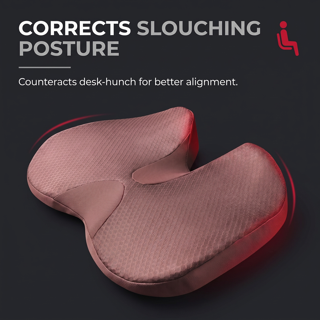 Ergonomic Memory Foam Seat Cushion for Car Office Chair Home Chair Hip Pain Relief Posture Support Comfortable Cushion for Long Sitting