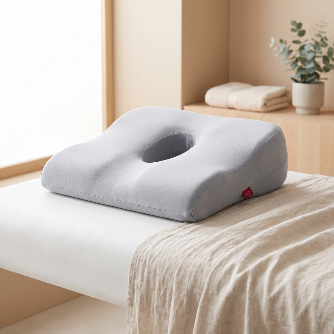 Ergonomic Prone Face Down Pillow Memory Foam Headrest for Massage Table Beauty Salon Physiotherapy Recovery Comfort Cushion