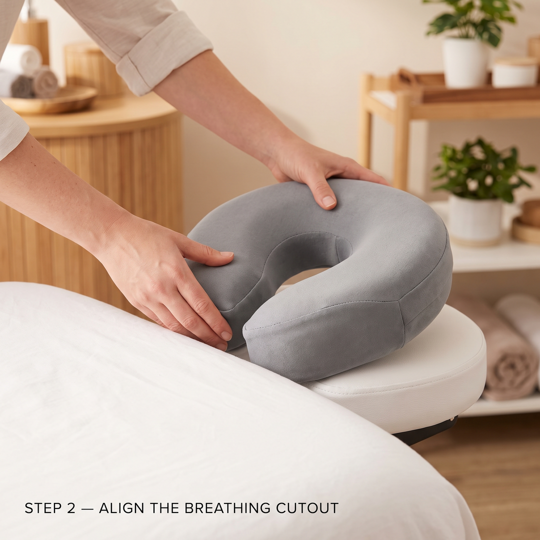 Ergonomic Prone Face Down Pillow Memory Foam Headrest for Massage Table Beauty Salon Physiotherapy Rest Support Cushion