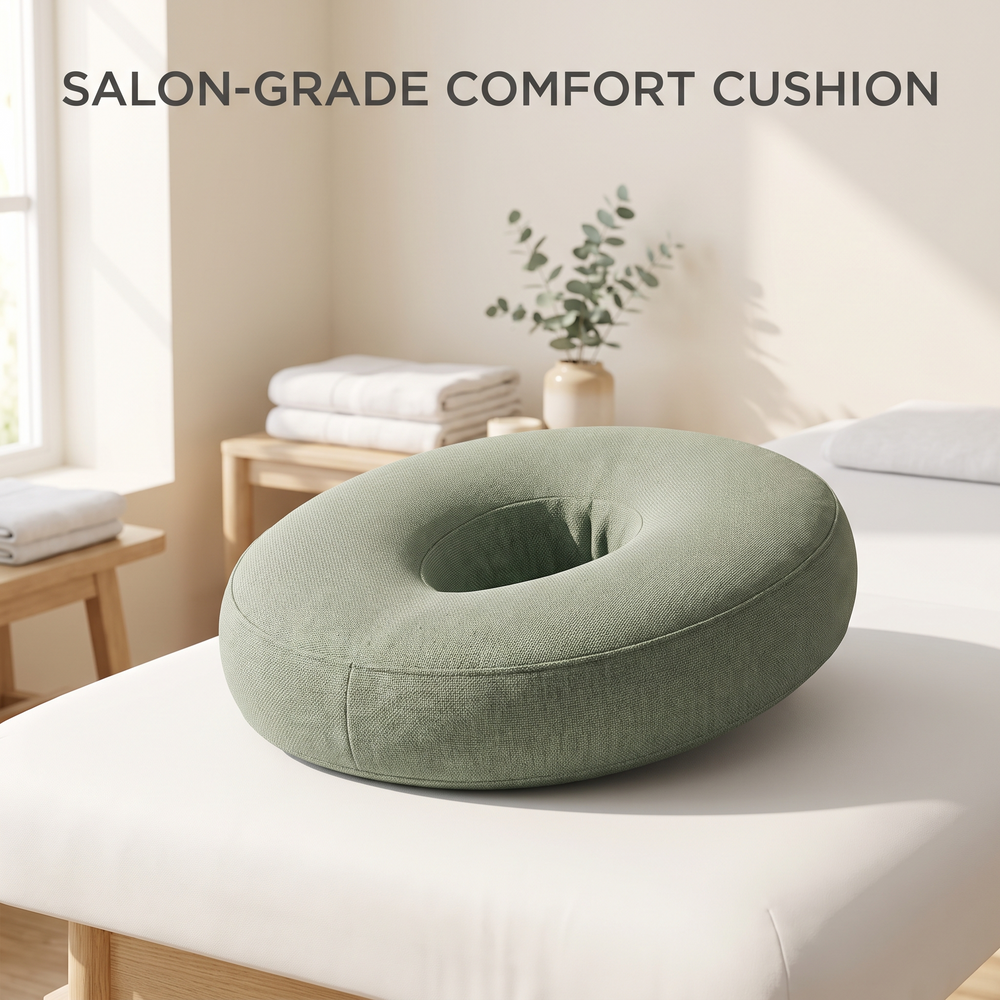 Ergonomic Prone Face Down Pillow Memory Foam Headrest for Massage Table Beauty Salon Physiotherapy Rest Support Cushion