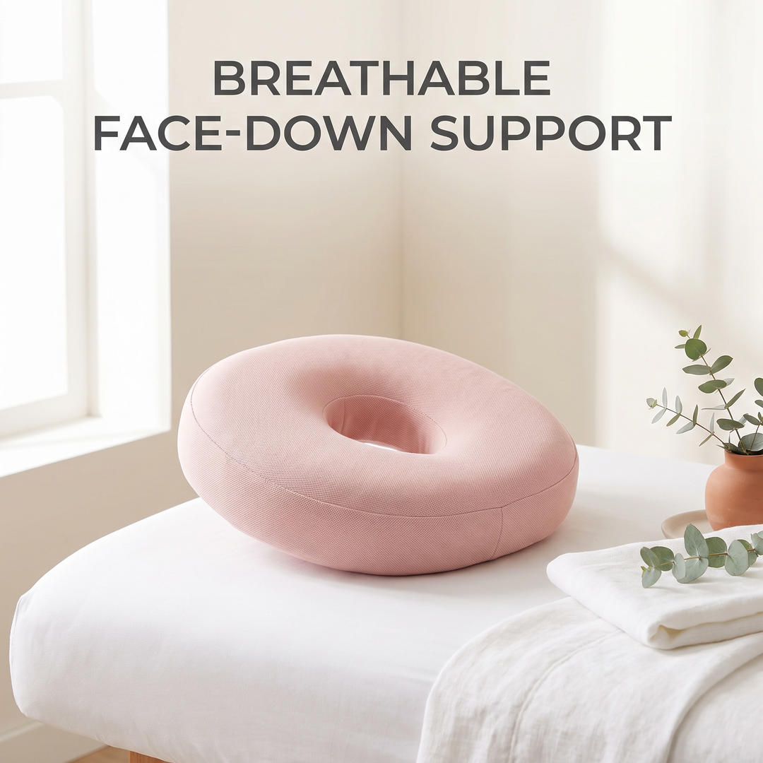 Ergonomic Prone Face Down Pillow Memory Foam Headrest for Massage Table Beauty Salon Physiotherapy Rest Support Cushion