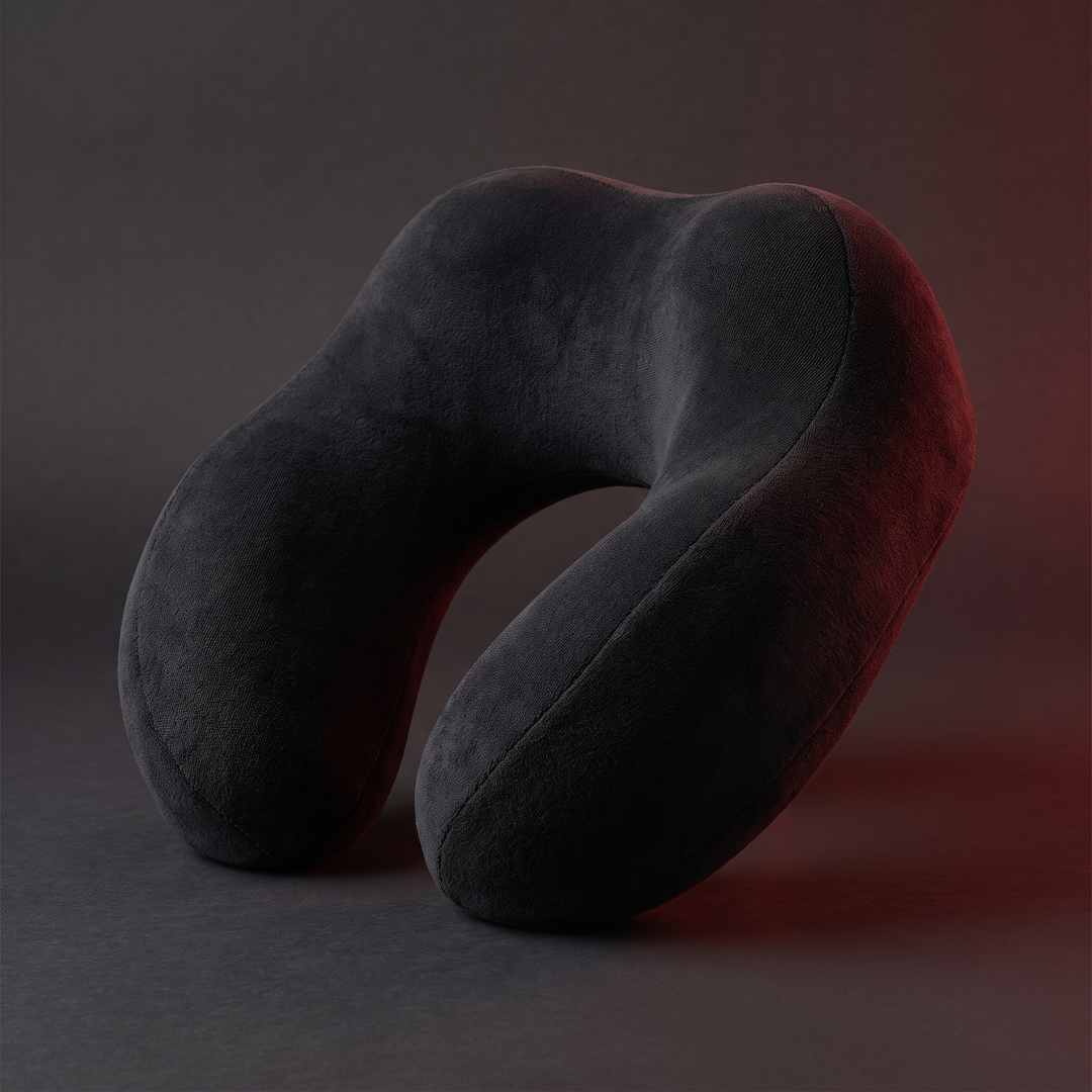 Ergonomic Travel Neck Pillow U-Shape Memory Foam Head and Neck Support Pillow for Airplane Office Nap Cervical Comfort Home and Travel Use