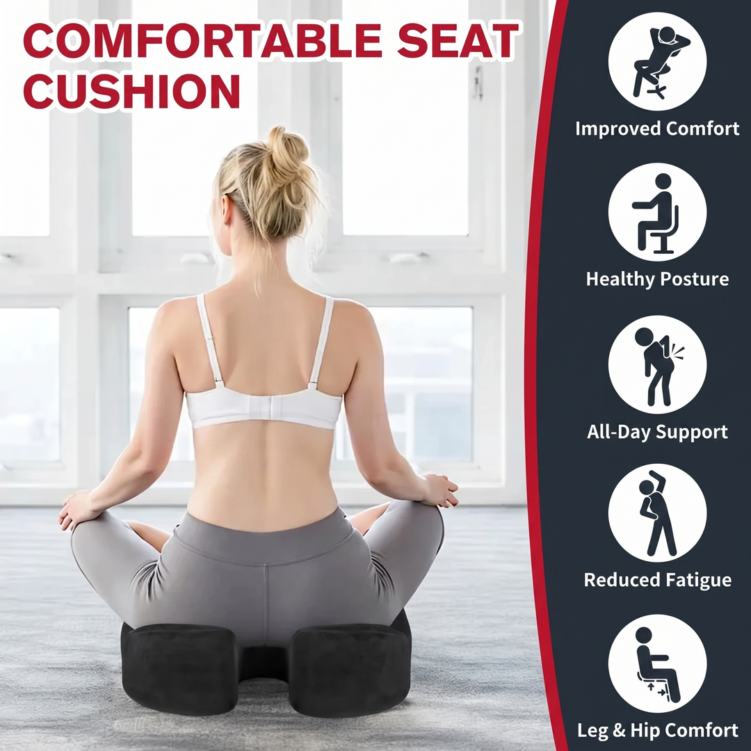 Ergonomic U-Shape Gel Memory Foam Seat Cushion Orthopedic Coccyx Tailbone Support Office Chair Car Seat Pain Relief Cushion