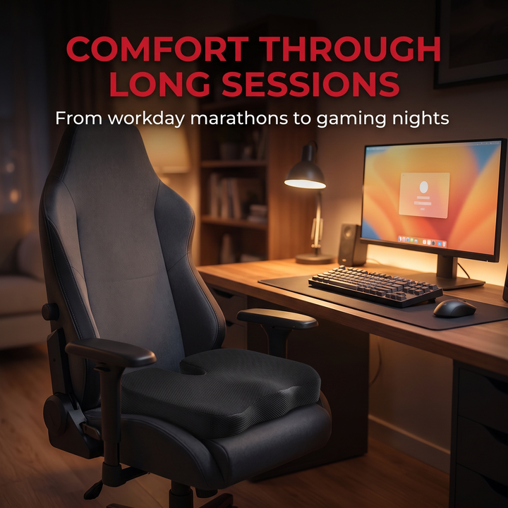 Ergonomic U-Shape Gel Memory Foam Seat Cushion Orthopedic Coccyx Tailbone Support Office Chair Car Seat Pain Relief Cushion