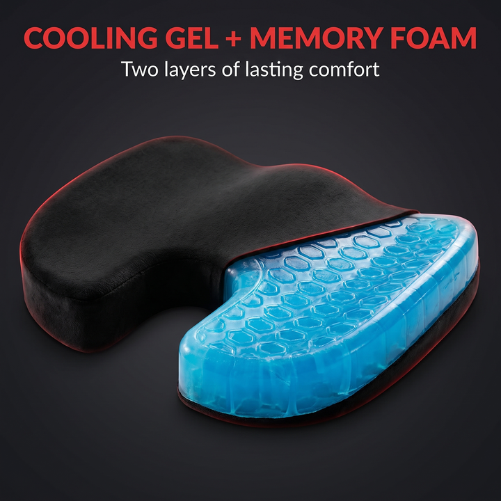 Ergonomic U-Shape Gel Memory Foam Seat Cushion Orthopedic Coccyx Tailbone Support Office Chair Car Seat Pain Relief Cushion