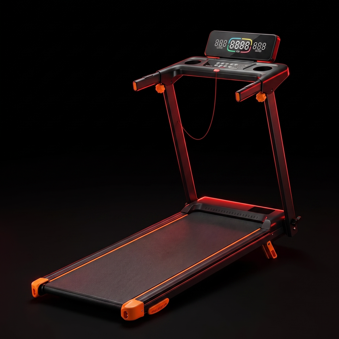 Foldable Walking Pad Treadmill with 12% Incline 12 HIIT Modes 300LB Capacity Home Gym Treadmill with App Heart Rate LED Display Speaker