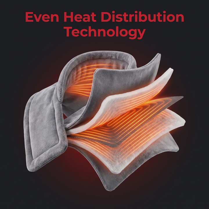 Heated Shoulder Neck Wrap Electric Heating Pad USB Powered Adjustable Heat Settings Muscle Tension Support Pad for Neck Back Shoulder Relaxation Home Office Use