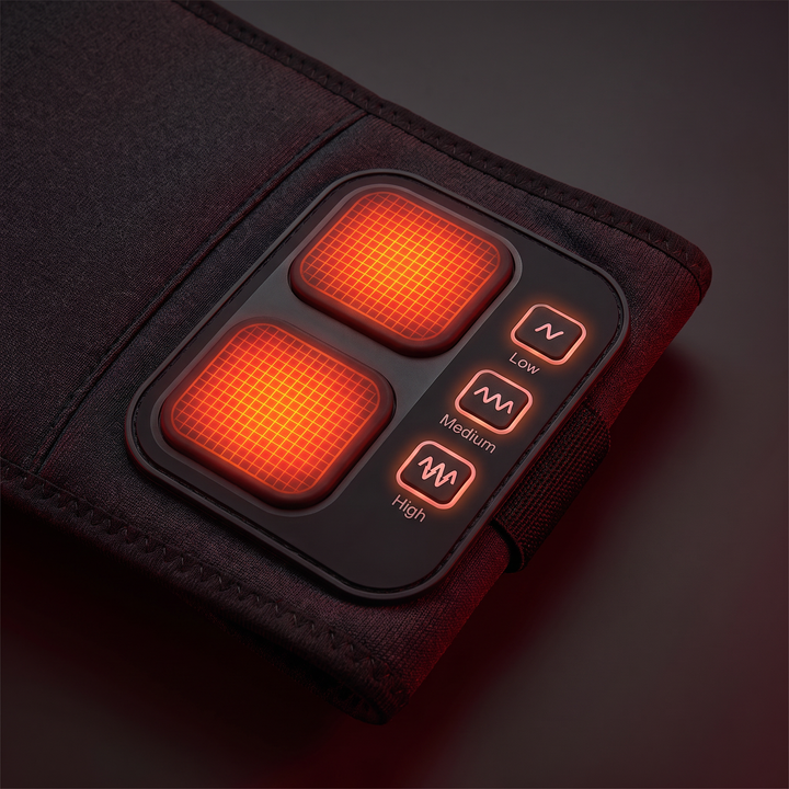Heated Waist Support Belt Vibration Massage Lumbar Brace Adjustable Heat Levels Back Pain Relief Abdomen Warmer Home Use Recovery
