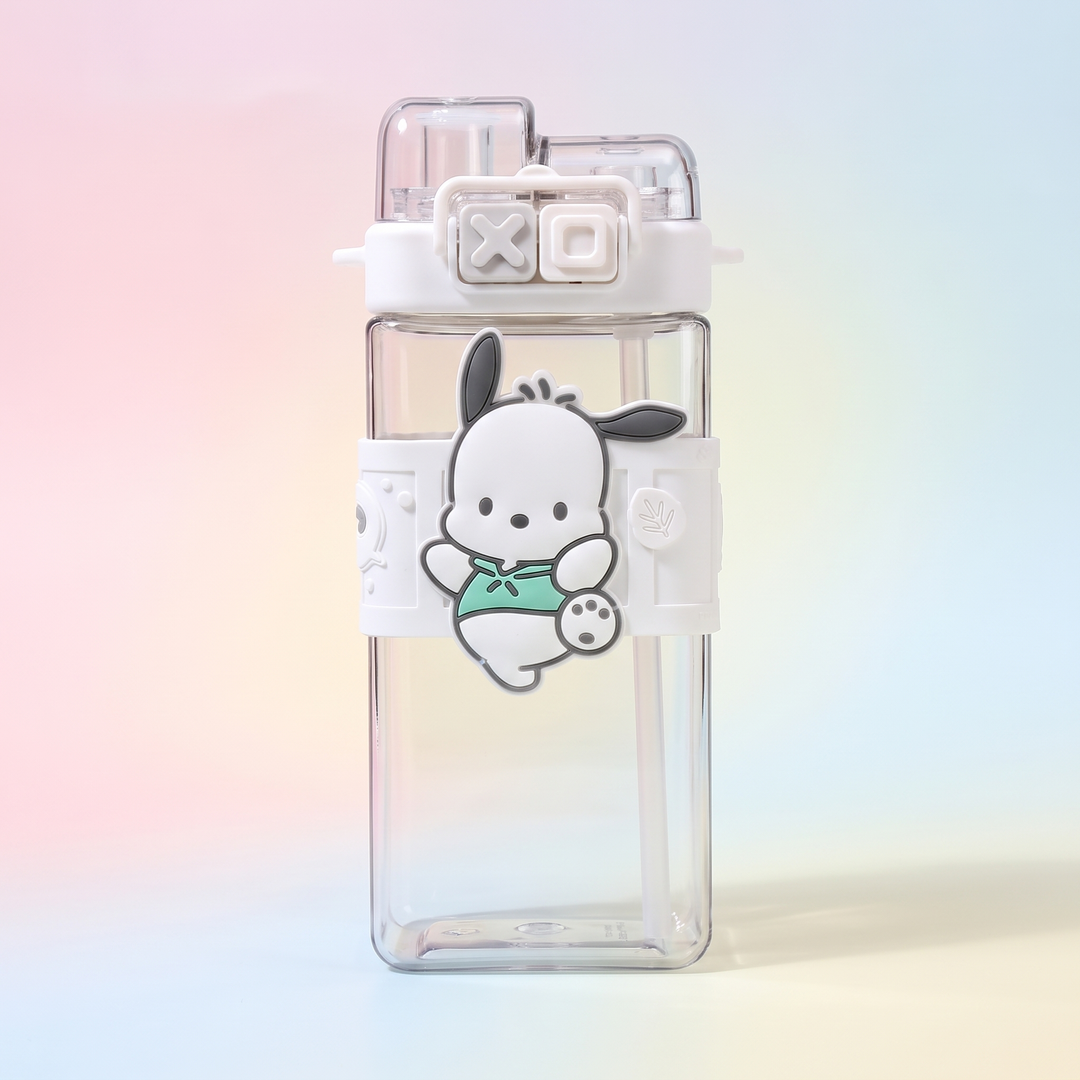 Kawaii Cartoon Character Large Capacity Plastic Straw Cup Portable Water Tumbler with Lid Cute Novelty Drinkware Gift for Friends Daily Use