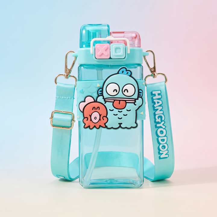 Kawaii Cartoon Character Large Capacity Plastic Straw Cup Portable Water Tumbler with Lid Cute Novelty Drinkware Gift for Friends Daily Use