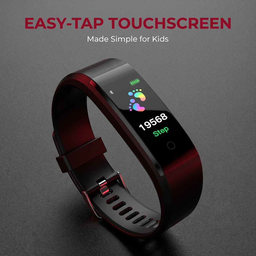 Kids Fitness Tracker Watch Touch Screen Activity Tracker for Boys and Girls Step Counter Sleep Monitor iOS Android Compatible Lightweight Everyday Wearable