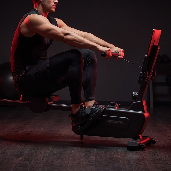 Magnetic Rowing Machine Home Gym Rower 16-Level Resistance Bluetooth App Workout Ultra-Quiet Fitness Cardio Training Machine for Full Body Strength
