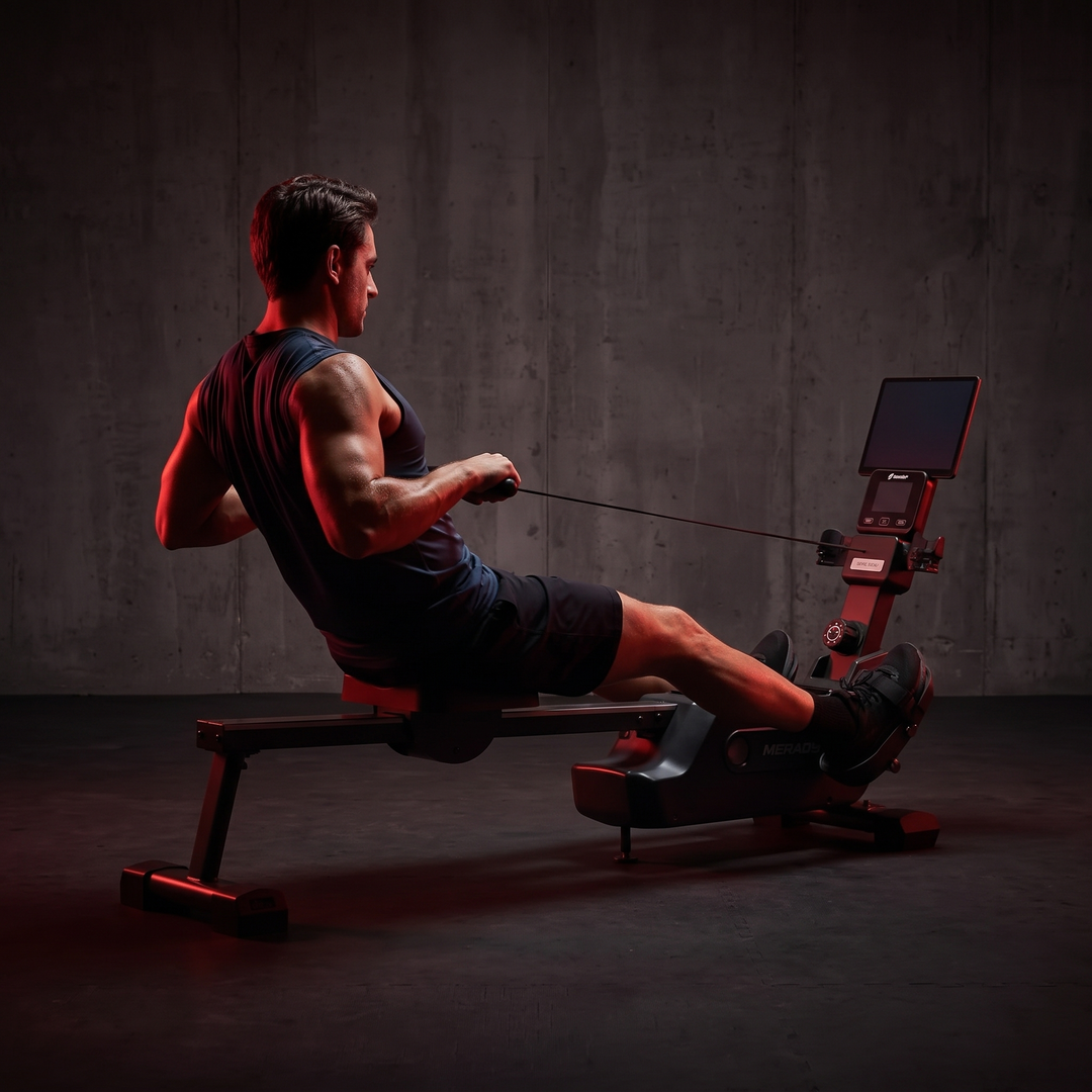 Magnetic Rowing Machine Home Gym Rower 16-Level Resistance Bluetooth App Workout Ultra-Quiet Fitness Cardio Training Machine for Full Body Strength