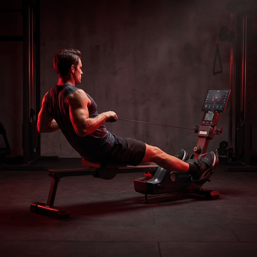 Magnetic Rowing Machine Home Gym Rower 16-Level Resistance Bluetooth App Workout Ultra-Quiet Fitness Cardio Training Machine for Full Body Strength