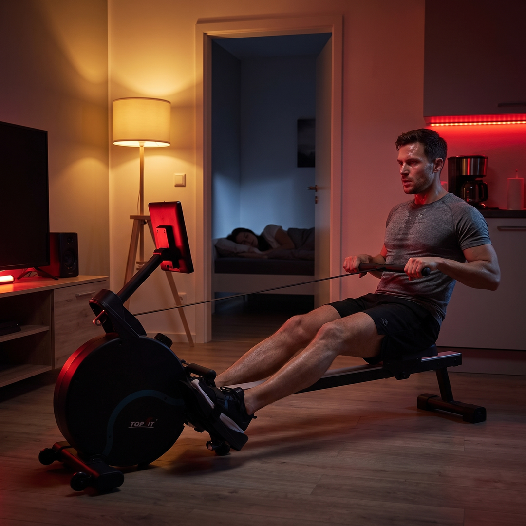 Magnetic Rowing Machine Indoor Rower Silent Magnetic Resistance Full Body Workout Home Gym Fitness Exercise Equipment Cardio Strength Training