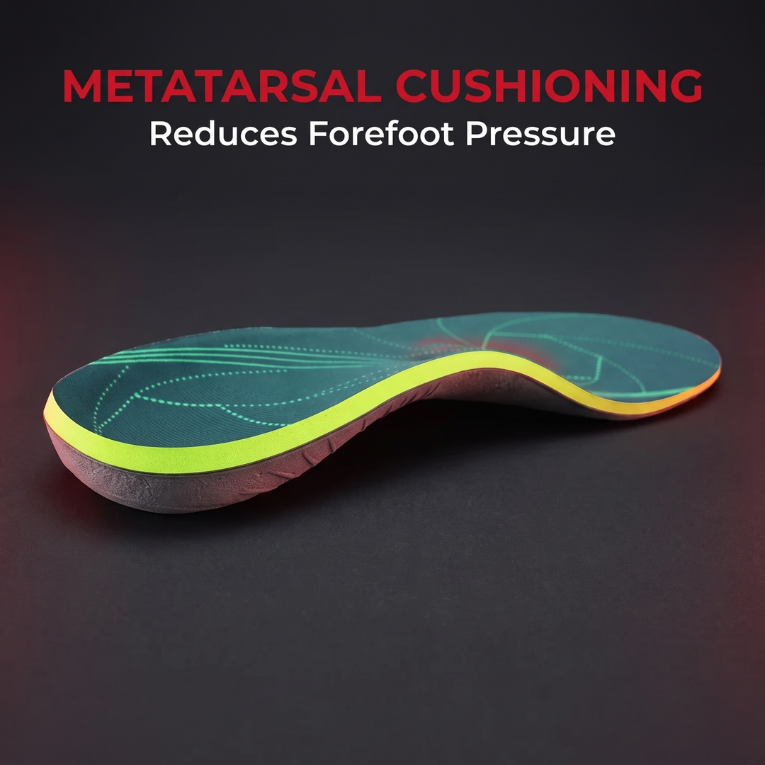 Orthopedic Insoles for Men and Women Metatarsal Support Inserts for Plantar Fasciitis Flat Feet Overpronation Heel Spur Relief Arch Support Shoe Insoles