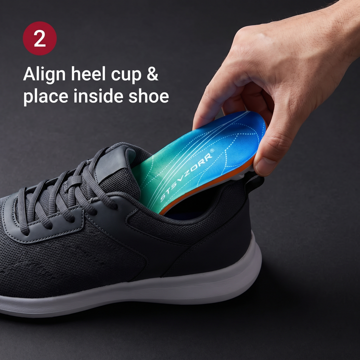 Orthopedic Shoe Insoles Arch Support Inserts Plantar Fasciitis Relief Flat Feet Metatarsal Pain Support Men Women All Day Standing Walking Comfort