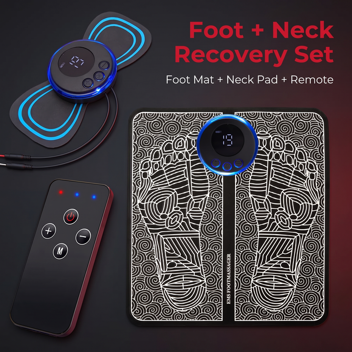 Portable EMS Foot Massager Pad Foldable Electric Muscle Stimulator Mat Foot Circulation Pad Leg Feet Relief Home Use Recovery