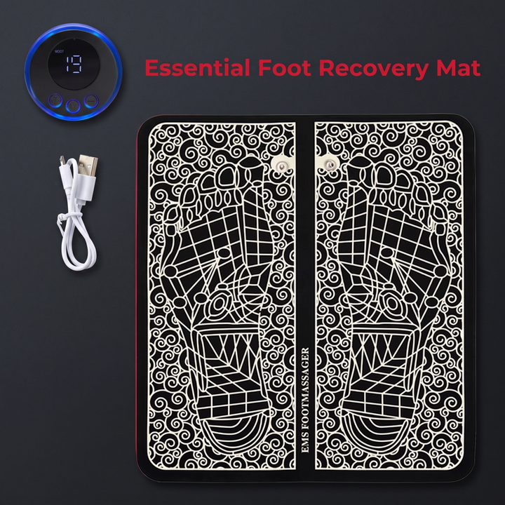 Portable EMS Foot Massager Pad Foldable Electric Muscle Stimulator Mat Foot Circulation Pad Leg Feet Relief Home Use Recovery