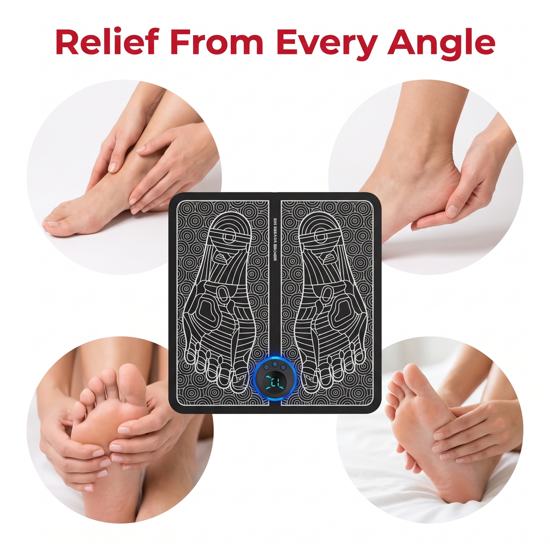 Portable EMS Foot Massager Pad Foldable Electric Muscle Stimulator Mat Foot Circulation Pad Leg Feet Relief Home Use Recovery