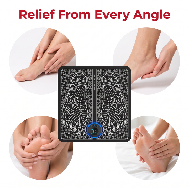 Portable EMS Foot Massager Pad Foldable Electric Muscle Stimulator Mat Foot Circulation Pad Leg Feet Relief Home Use Recovery