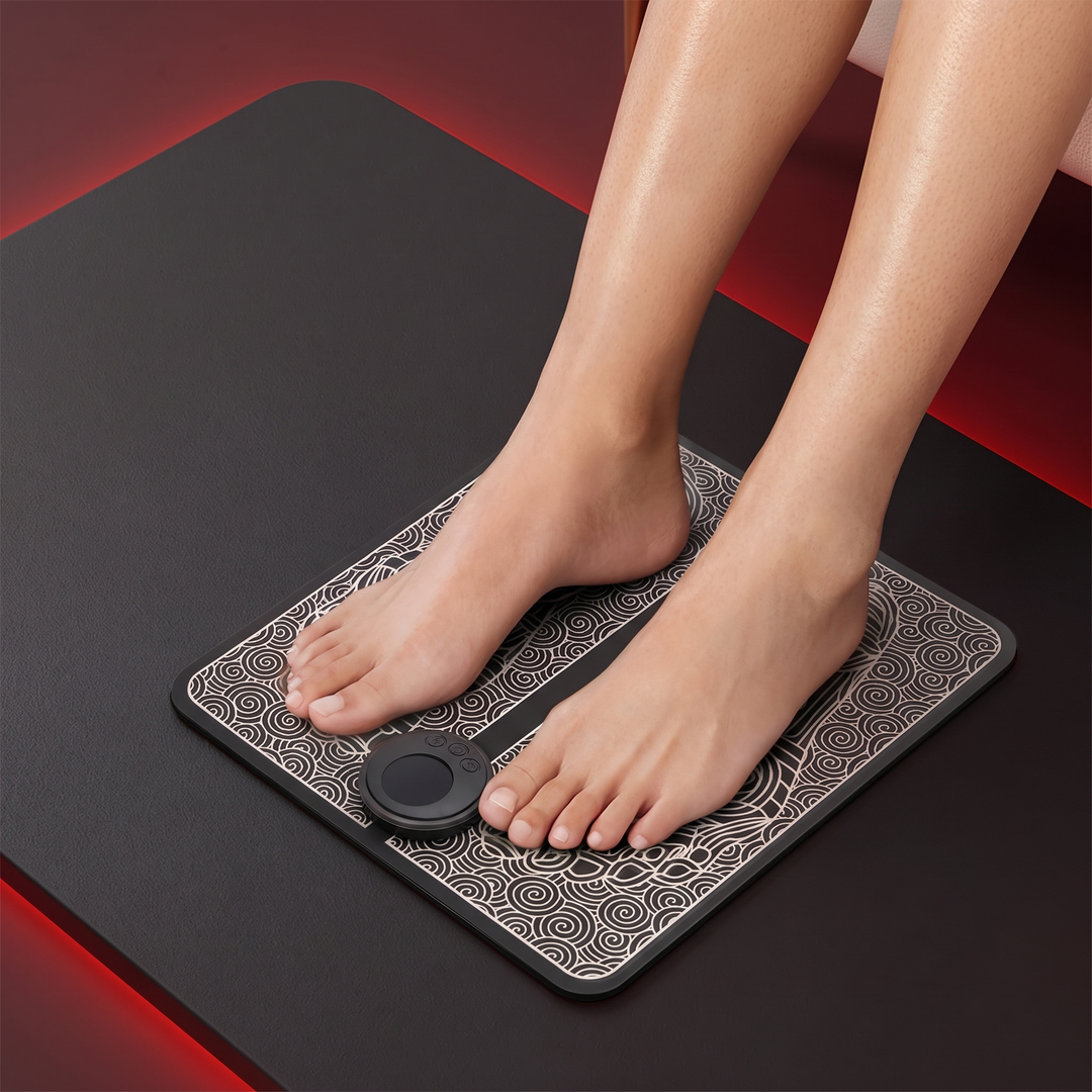 Portable EMS Foot Massager Pad Foldable Electric Muscle Stimulator Mat Foot Circulation Pad Leg Feet Relief Home Use Recovery