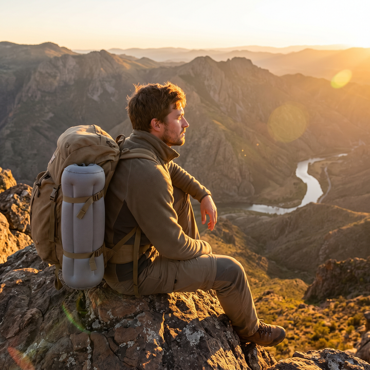 Portable Inflatable Camping Pillow Ultralight Travel Pillow Neck Lumbar Support Hiking Backpacking Sleeping Pillow Compact Air Pillow for Outdoor Home Use