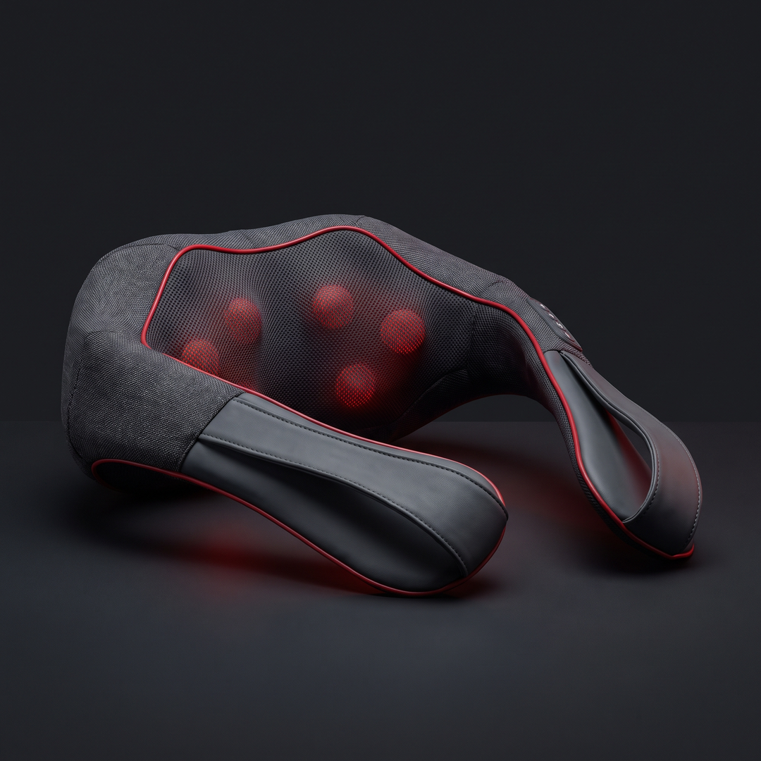 Portable Neck and Shoulder Massager with Heat Compress Function Back Muscle Pain Relief Bionic Kneading Home Recovery Device