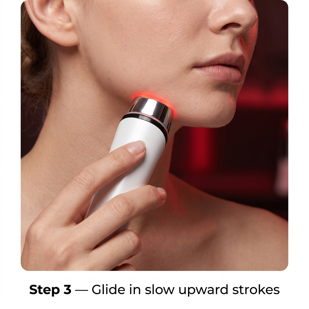 Professional 4-in-1 Microcurrent Facial Device LED Light Therapy Skin Massager Contouring Lifting Firming Face Care Tool for Home Use